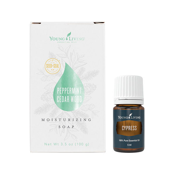 Cypress 5 ml & Peppermint Cedarwood Bar Soap Gift