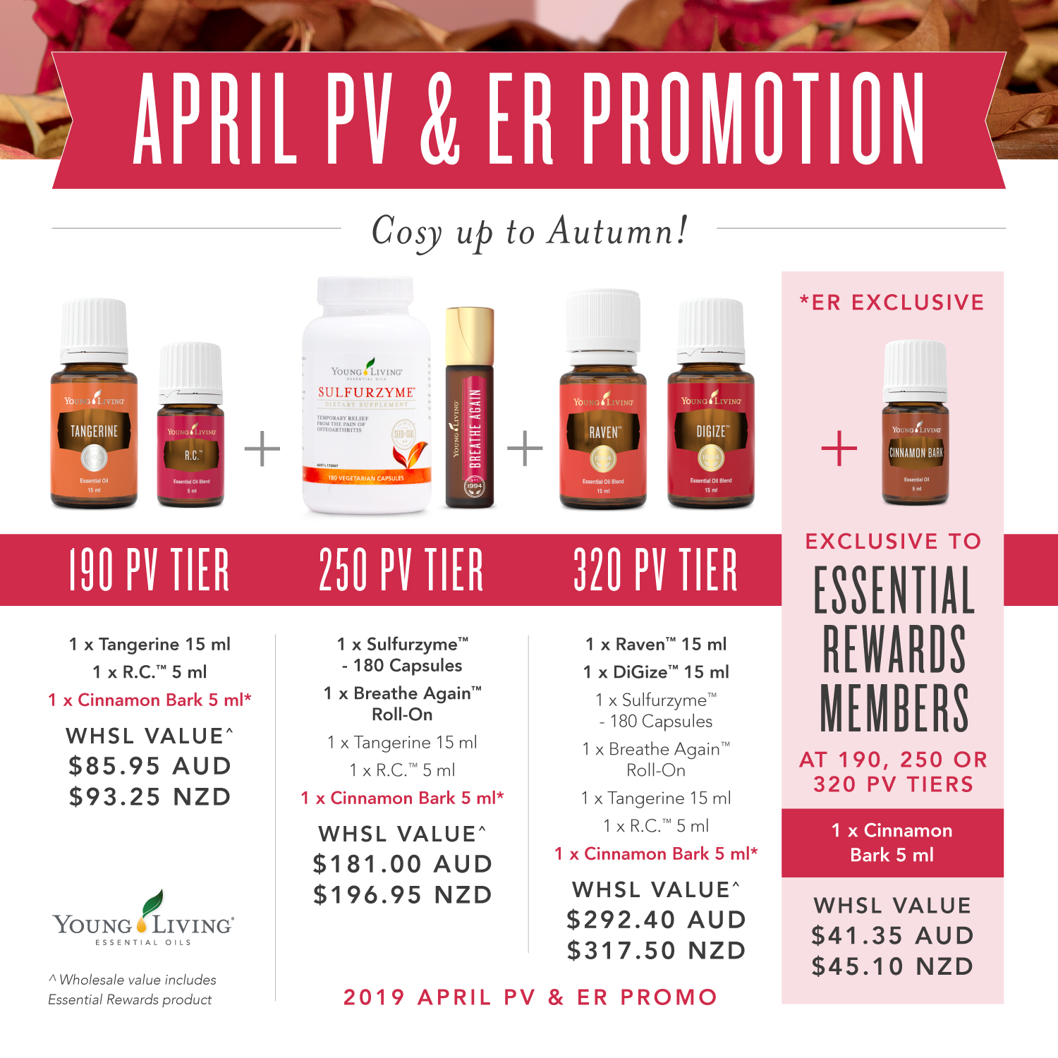 Monthly PV Promotion Young Living AUNZ Young Living Essential Oils