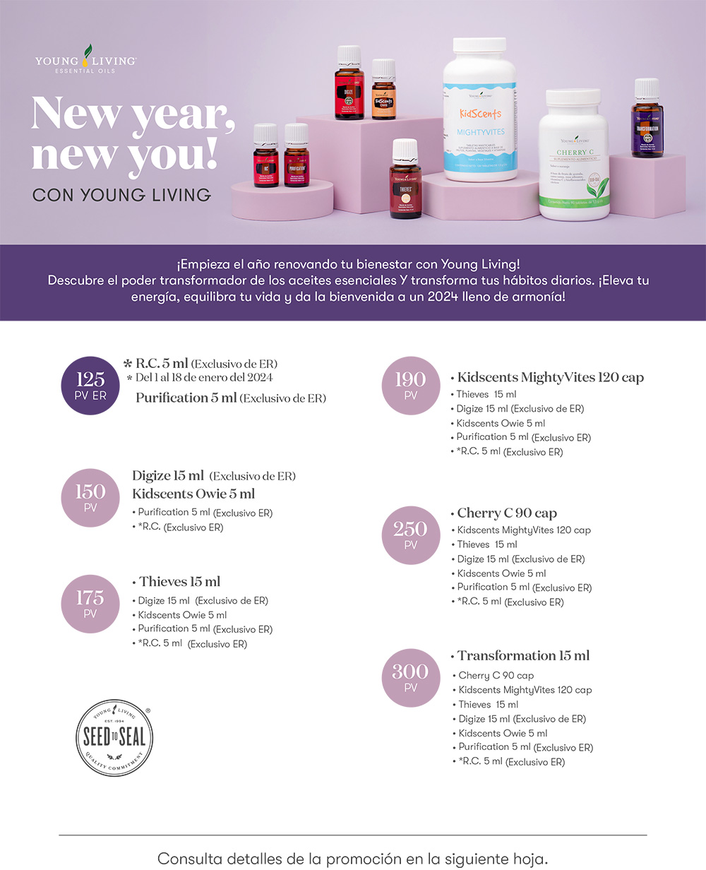 Promociones Young Living Essential Oils MX PV Promos Enero 1