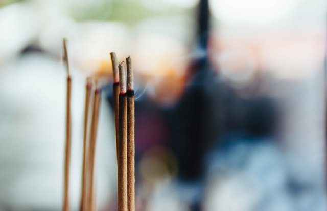 Burning incense