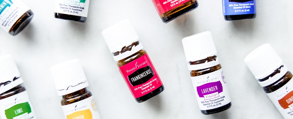 Frankincense and Young Living. From Left to right: Frankincense Leaves, Frankincense Resin, Bottle of Young Living Frankincense 15 ml.