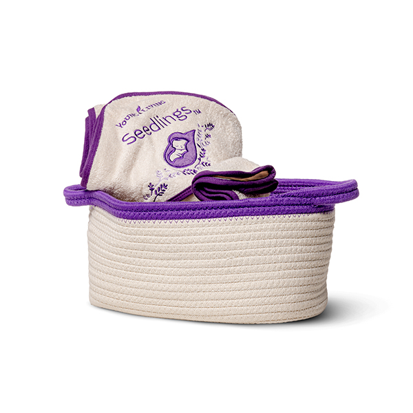 Seedlings Basket, Towel & Washcloth