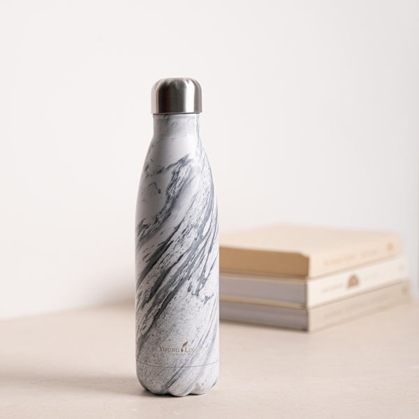 marble thermal water bottle